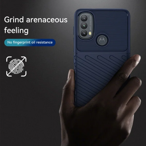 Силиконов Калъф Twill Skin за Motorola Moto E20 / E30 / E40, Син 2