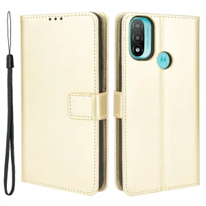 Калъф Тефтер Crazy Horse за Motorola Moto E20, Златист