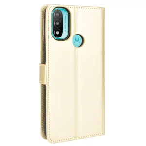 Wallet Case Crazy Horse for Motorola Moto E20, Gold 3
