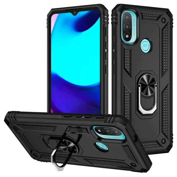 Удароустойчив калъф Hybrid Cover за Motorola Moto E20, Черен 1
