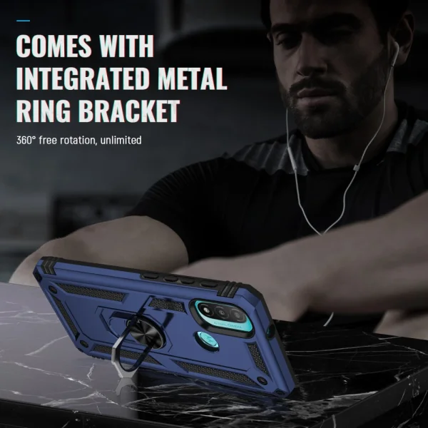 Shockproof case Hybrid Cover for Motorola Moto E20, Blue 5