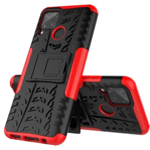 Shockproof Case Shockproof Pattern for Realme C15/C11, Red 3