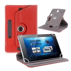 Universal folio case for tablet iPad mini 5/Huawei MediaPad T3, 8.0 inches, Red
