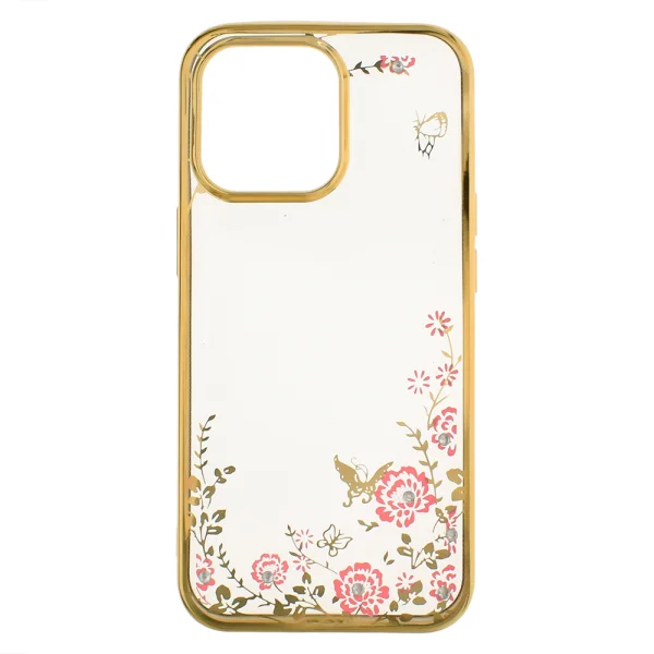 FLOWER Silicone Case for iPhone 13 Pro, Golden 1