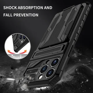 Удароустойчив Калъф с Поставка COMBO Case за iPhone 13 Pro, Черен 3