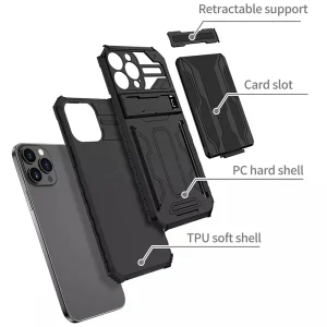 Удароустойчив Калъф с Поставка COMBO Case за iPhone 13 Pro, Черен 4