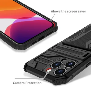 Удароустойчив Калъф с Поставка COMBO Case за iPhone 13 Pro, Черен 5