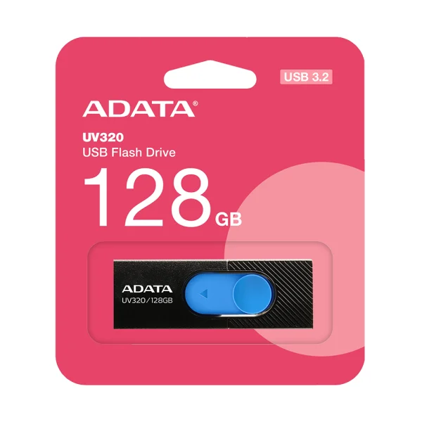 USB Flash Drive ADATA, 128GB, USB 3.2, UV320, Black 3
