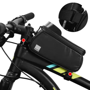 Waterproof Bicycle Bag with Zipper and Sun Visor 0.8L SAHOO 122053 - Black 5