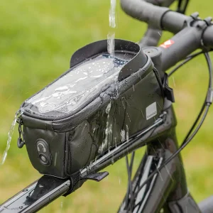 Waterproof Bicycle Bag with Zipper and Sun Visor 0.8L SAHOO 122053 - Black 4