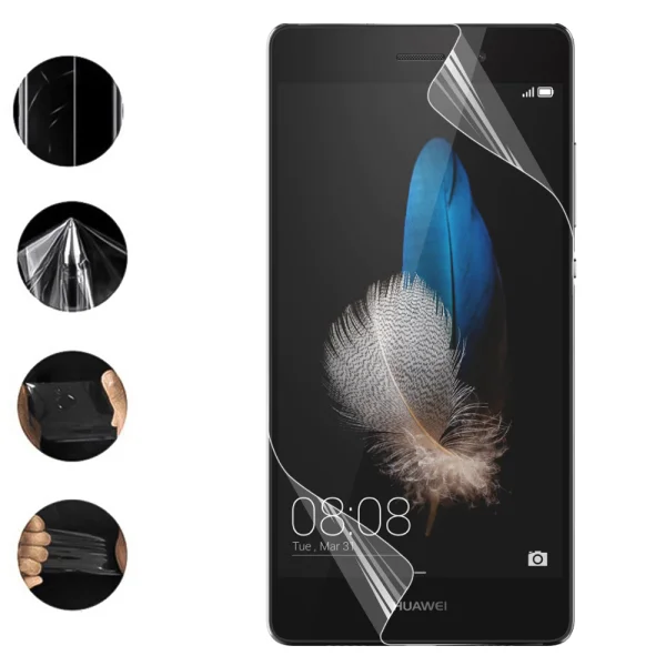Хидрогел протектор за Huawei P8 Lite, Front full 1