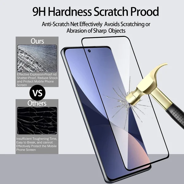 Стъклен протектор 5D Full Glue за Xiaomi 12 Pro, Черен 4