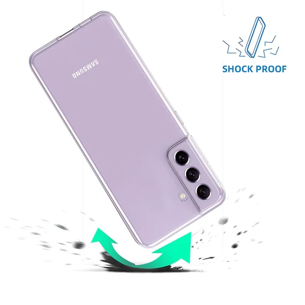 Silicone case for Samsung Galaxy S21 FE, 2mm, Transparent 4