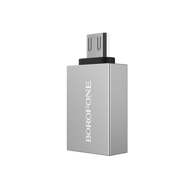 Адаптер Borofone BV2 OTG - USB to Micro USB, Сребрист 1