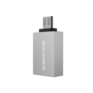 Адаптер Borofone BV2 OTG - USB to Micro USB, Сребрист