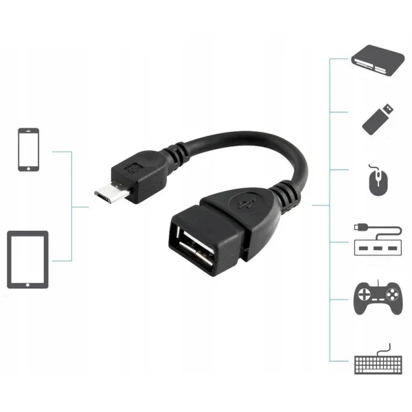 Адаптер OTG от USB към Micro USB, Черен 2