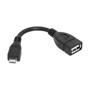 Адаптер OTG от USB към Micro USB, Черен