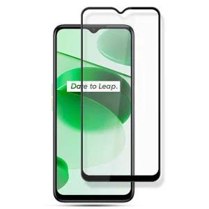 Стъклен Протектор 5D Full Glue за Realme C35, Черен