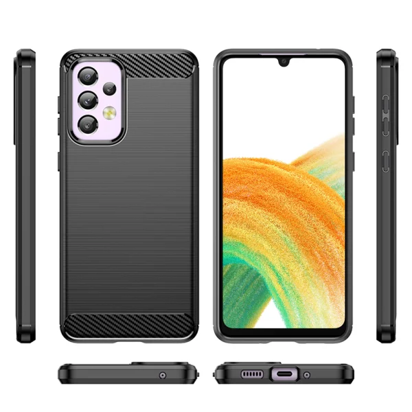 Силиконов Калъф Carbon за Samsung Galaxy A33 5G, Черен 2