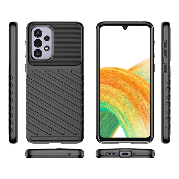 Silicone Back Cover Thunder for Samsung Galaxy A33 5G, Black 2