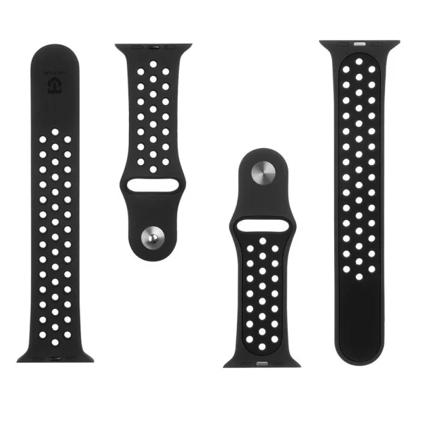 Silicone strap Tactical 161 for Apple Watch Series 1 - 7 / SE 42/44/45mm, Black 3