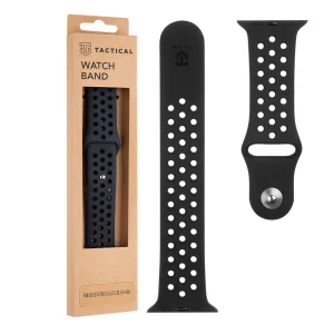 Силиконова каишка Tactical 161 за Apple Watch Series 1 - 7 / SE 42/44/45mm, Черен