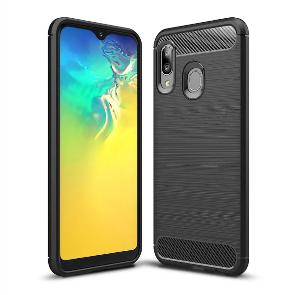 Силиконов калъф Carbon за Samsung Galaxy A20E, Черен 1