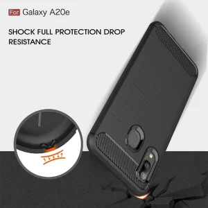 Силиконов калъф Carbon за Samsung Galaxy A20E, Черен 4