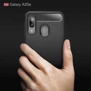 Силиконов калъф Carbon за Samsung Galaxy A20E, Черен 5