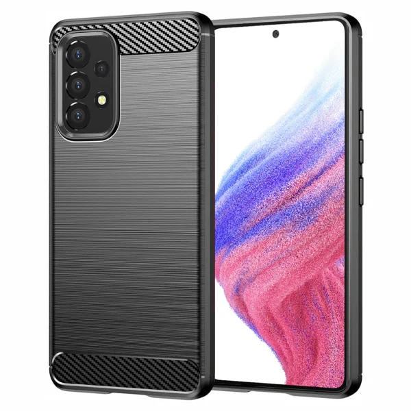 Силиконов Калъф Carbon Fibre Brushed за Samsung Galaxy A53 5G, Черен 1