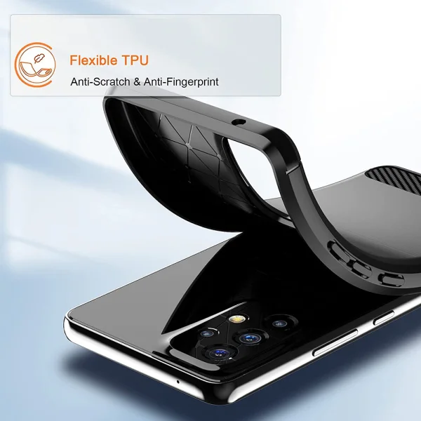 Силиконов Калъф Carbon Fibre Brushed за Samsung Galaxy A53 5G, Черен 4