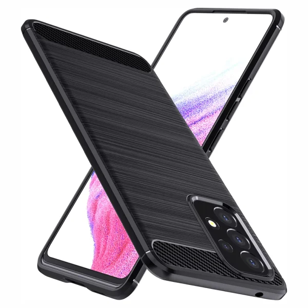 Силиконов Калъф Carbon Fibre Brushed за Samsung Galaxy A53 5G, Черен 2