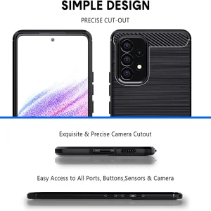 Силиконов Калъф Carbon Fibre Brushed за Samsung Galaxy A53 5G, Черен 3