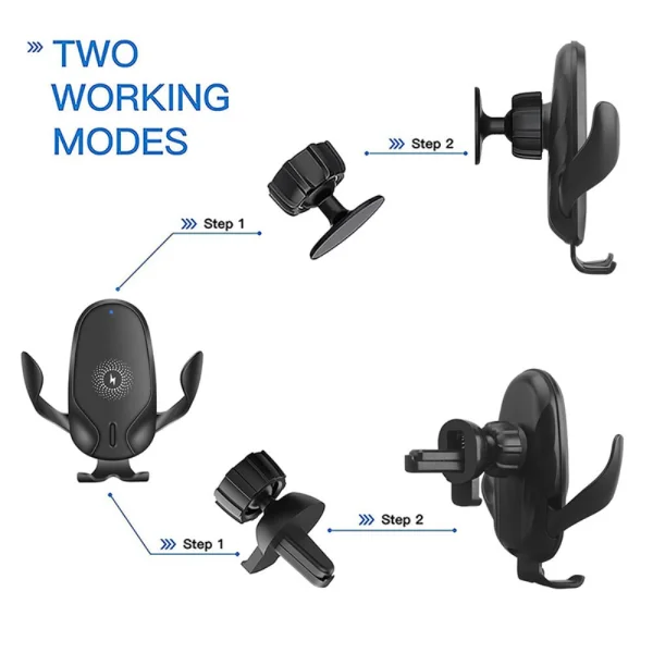 Car mount with 15W wireless charger 6