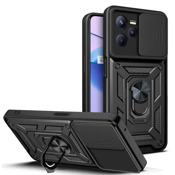 Удароустойчив калъф Slide Case за Realme C35, Черен 1