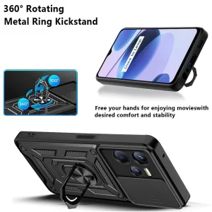 Удароустойчив калъф Slide Case за Realme C35, Черен 5