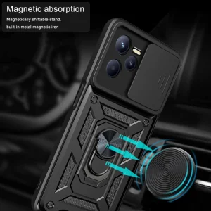 Удароустойчив калъф Slide Case за Realme C35, Черен 4