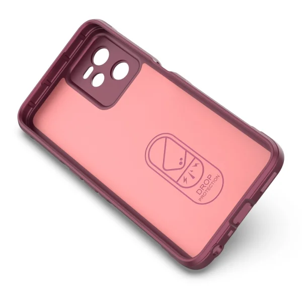 Силиконов калъф Wear-resistant за Realme C35, Тъмно червен 2