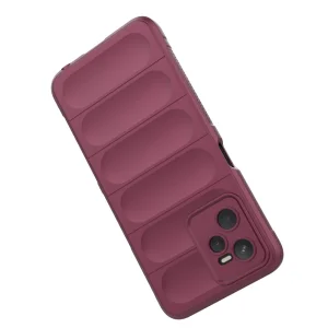 Силиконов калъф Wear-resistant за Realme C35, Тъмно червен 4