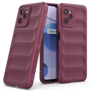 Силиконов калъф Wear-resistant за Realme C35, Тъмно червен 5