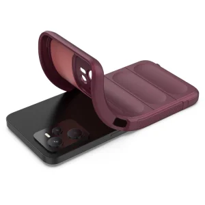 Силиконов калъф Wear-resistant за Realme C35, Тъмно червен 3