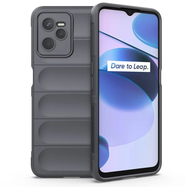 Силиконов калъф Wear-resistant за Realme C35, Тъмно сив 1
