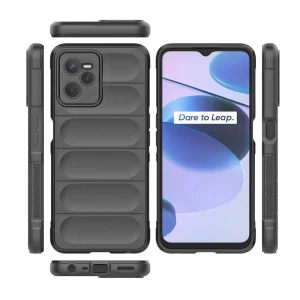 Силиконов калъф Wear-resistant за Realme C35, Тъмно сив 5