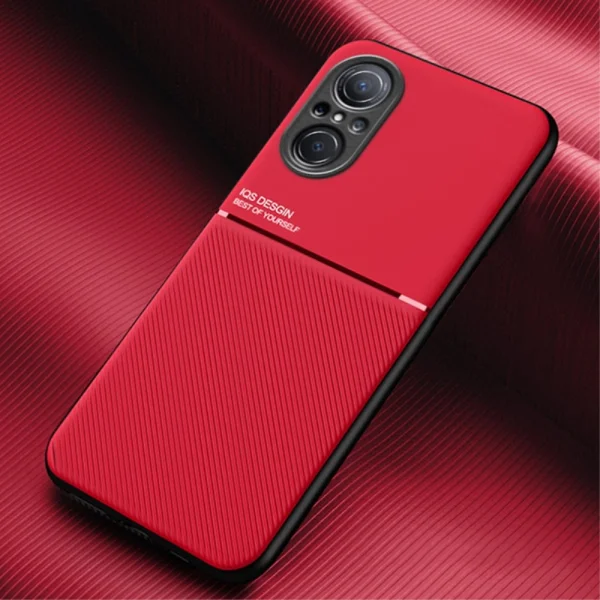 Удароустойчив калъф Built-in Metal Sheet за Huawei nova 9 SE, Червен 2