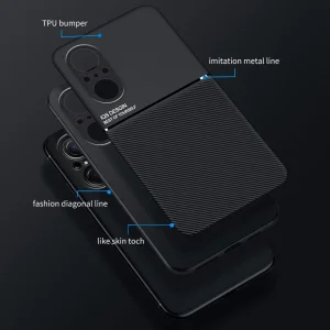 Удароустойчив калъф Built-in Metal Sheet за Huawei nova 9 SE, Черен 4