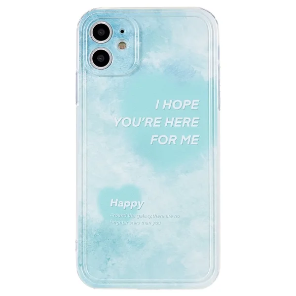 Anti-drop silicone case for iPhone 11, Happy 1