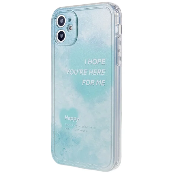 Anti-drop silicone case for iPhone 11, Happy 2