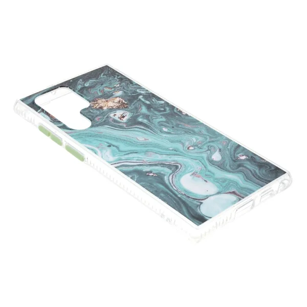 Силиконов калъф Marble за Samsung Galaxy S22 Ultra 5G, Зелен 4