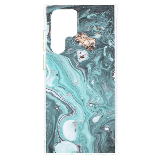 Силиконов калъф Marble за Samsung Galaxy S22 Ultra 5G, Зелен 1