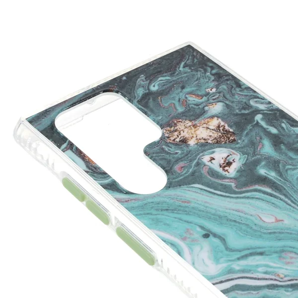 Силиконов калъф Marble за Samsung Galaxy S22 Ultra 5G, Зелен 6